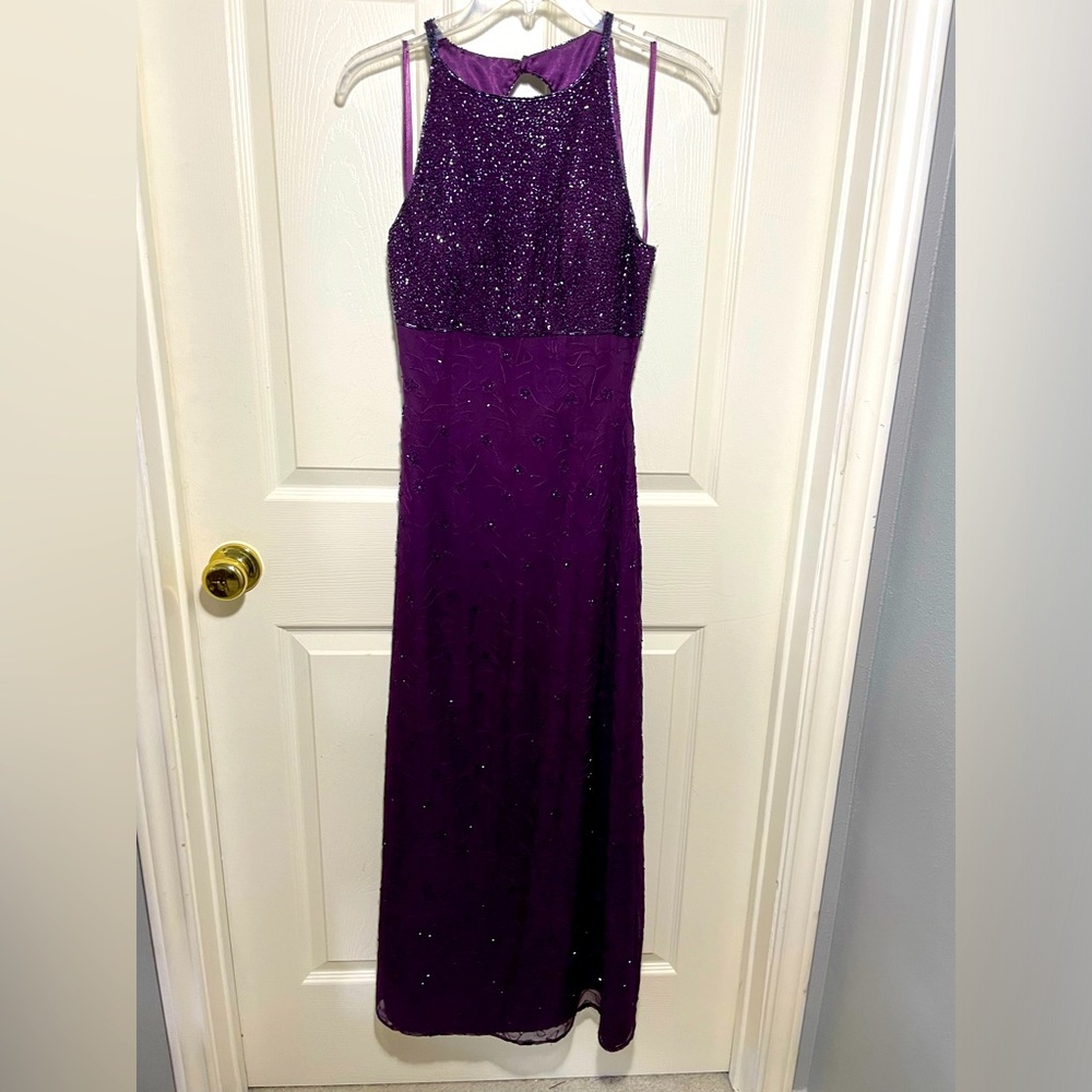 Full length formal beaded dress size XS